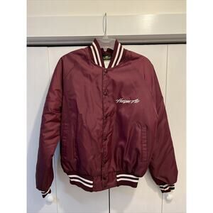 Horizon Airlines/Air Bomber Jacket K-PRODUCTS MADE IN USA ~ Maroon Sz S EUC!